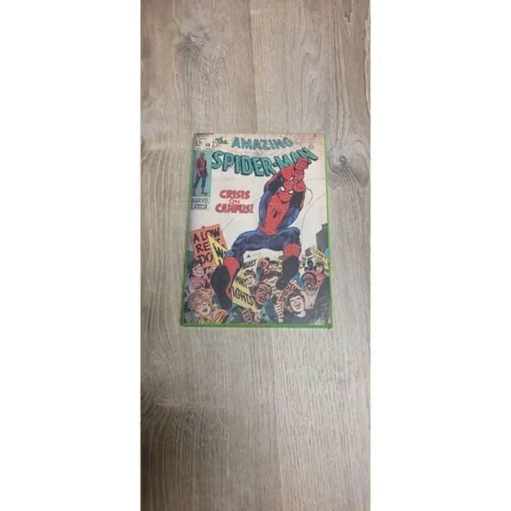 Marvel Amazing Spider-Man Crisis Campus Wood Wall Decor Comics Art